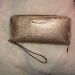 Gold Michael Kors wristlet wallet (MAKE AN OFFER!)